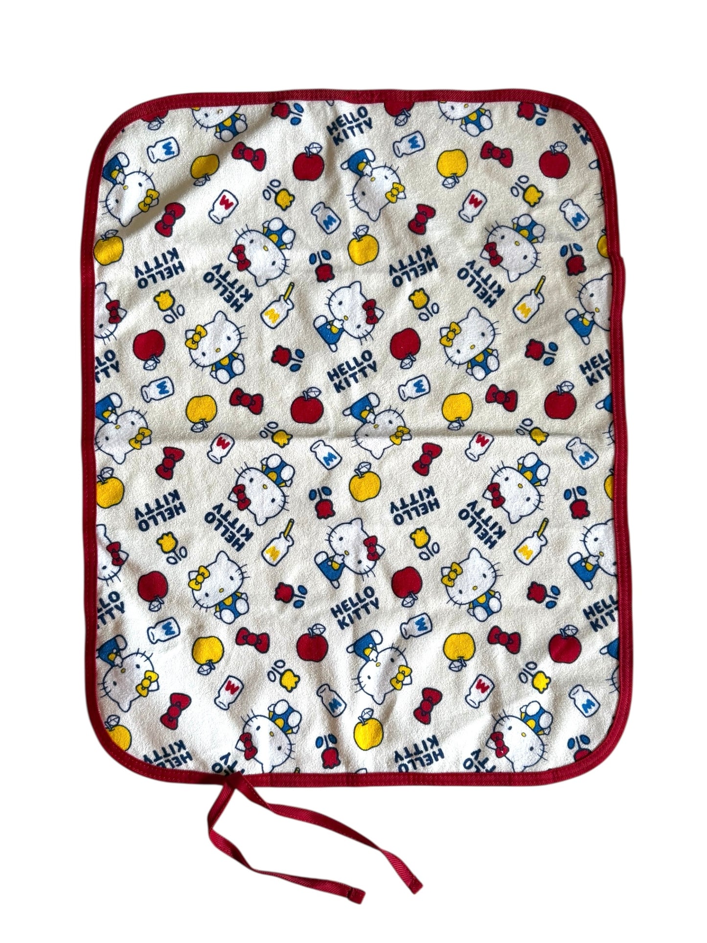 Vintage hello kitty Terry towelling roll up baby changing mat.