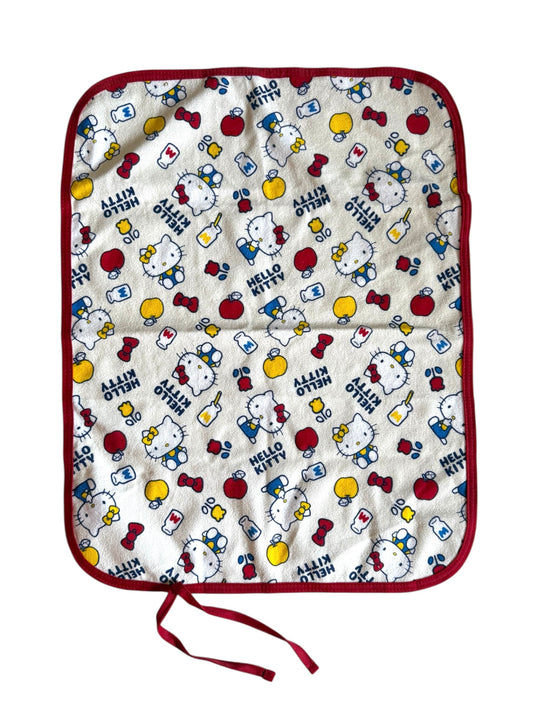Vintage hello kitty Terry towelling roll up baby changing mat.