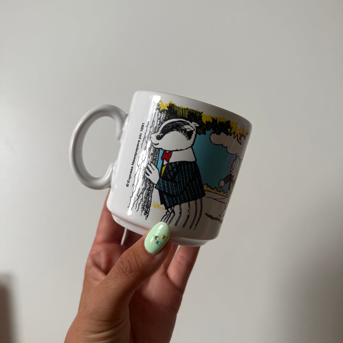 Ceramic 1991 Rupert bear mug