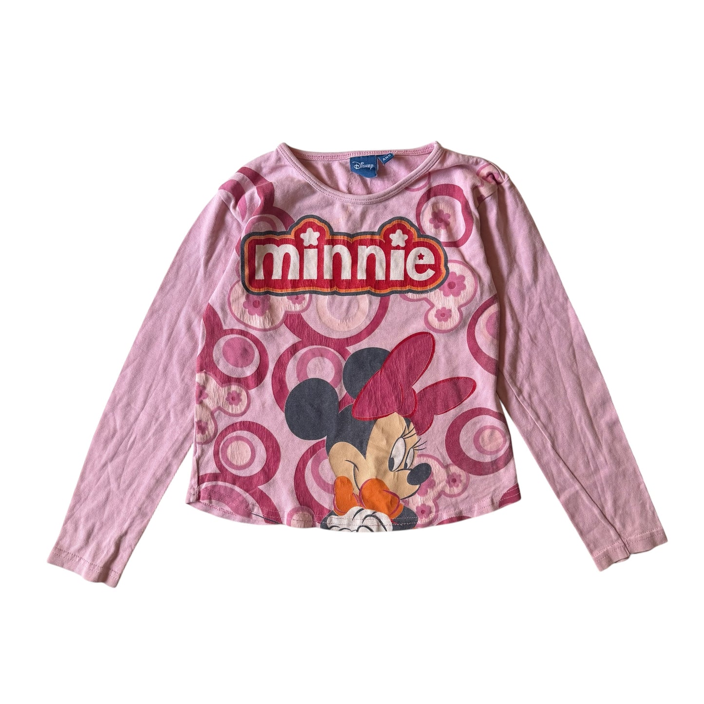 Vintage Minnie Mouse long sleeved tshirt. Some cracking as shown. Size 10 years.