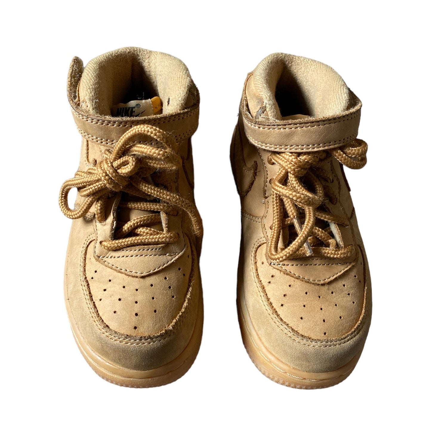 Nike Air Force tan high top trainers UK 8.5