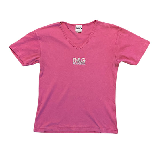 Vintage y2k D&G pink tshirt top. Size 10