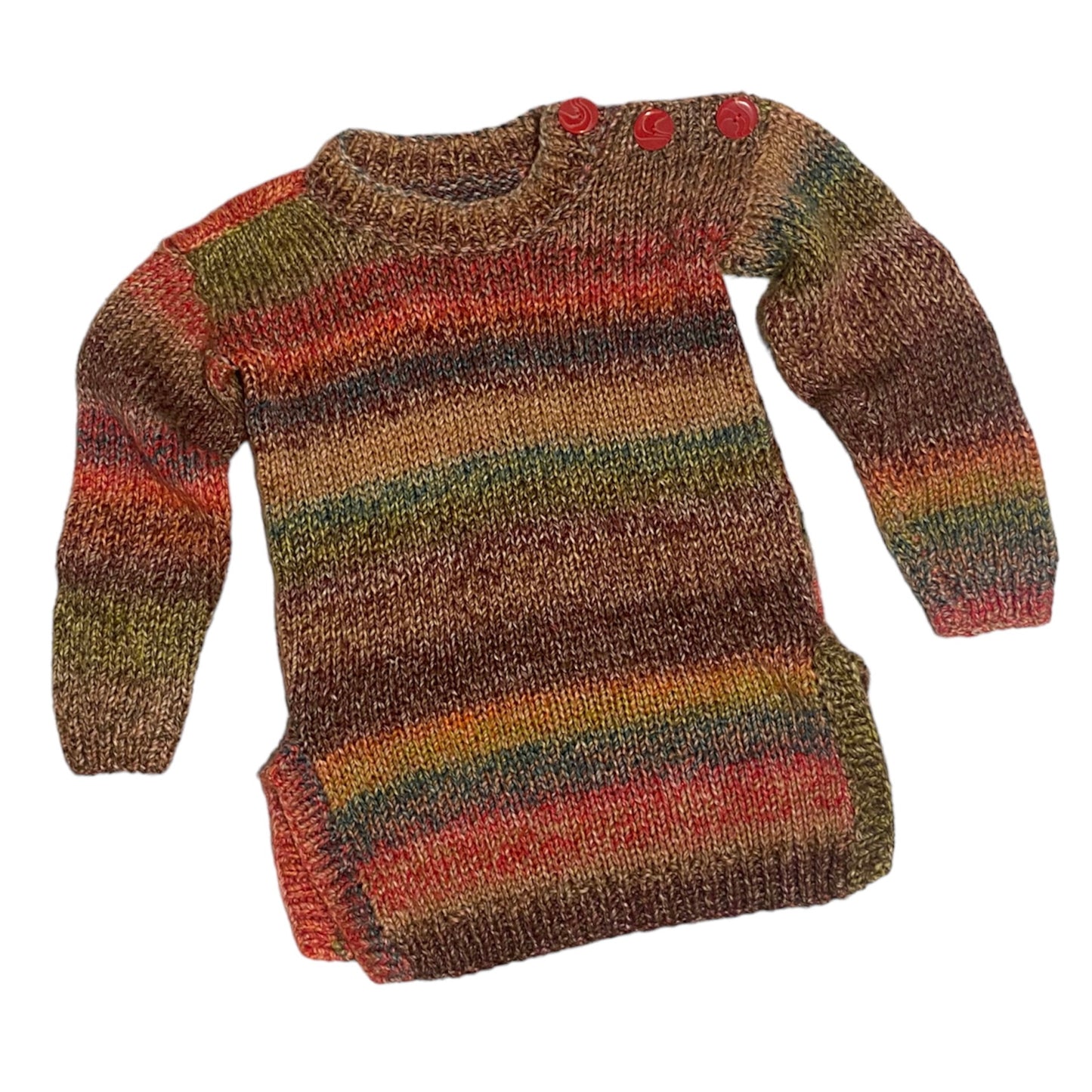 Knitted jumper with slit sides. Age 2-3 years