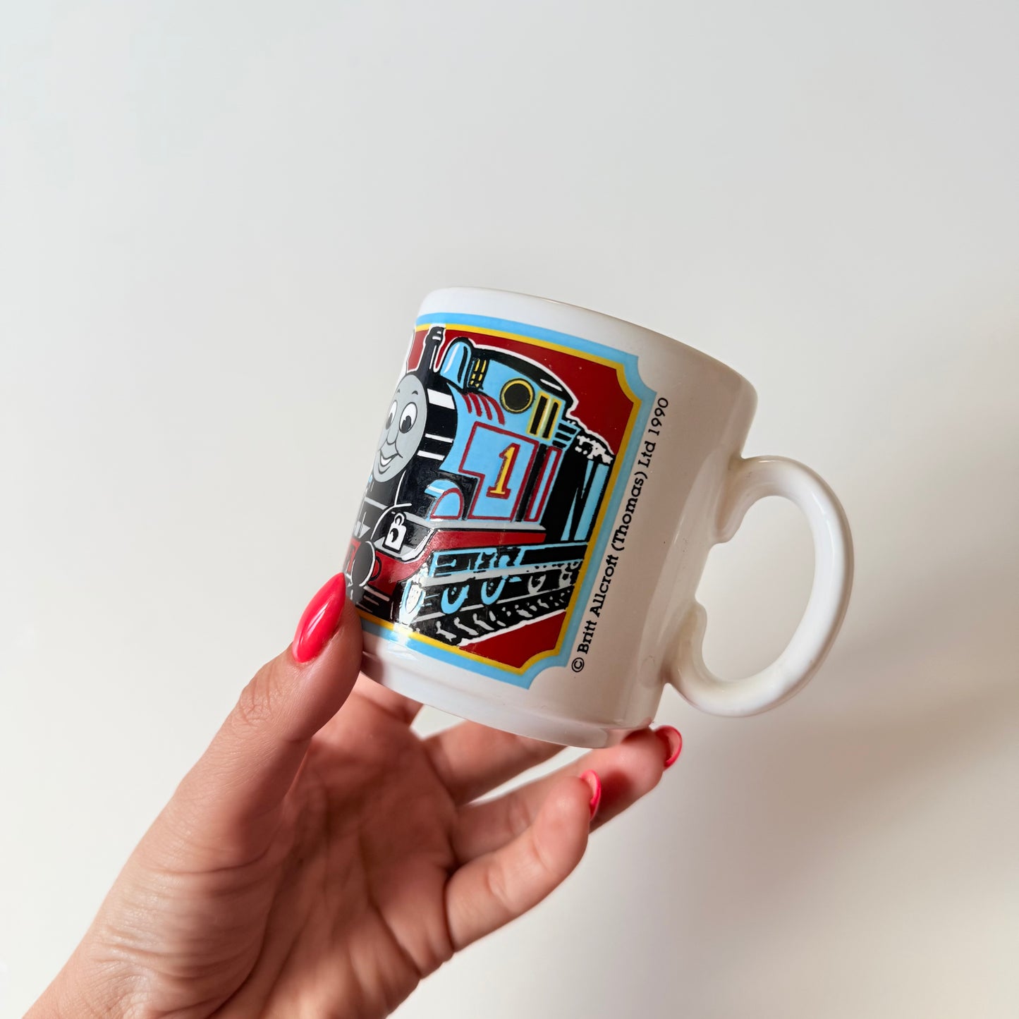 Vintage 1990 ceramic Thomas the tank engine mug