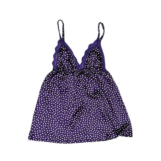 Purple spotty oysho satin top. Size 10 imo