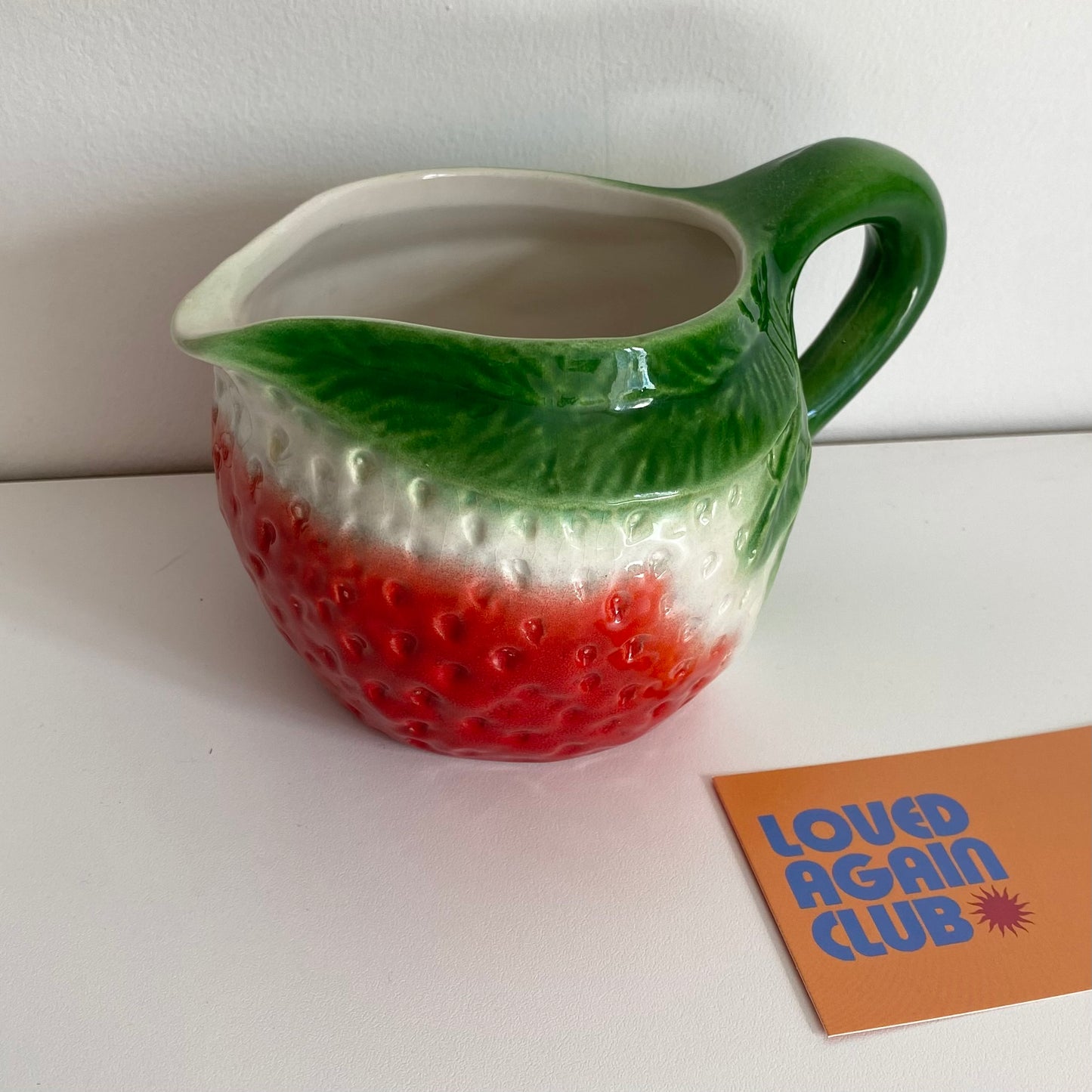 Vintage ceramic strawberry jug