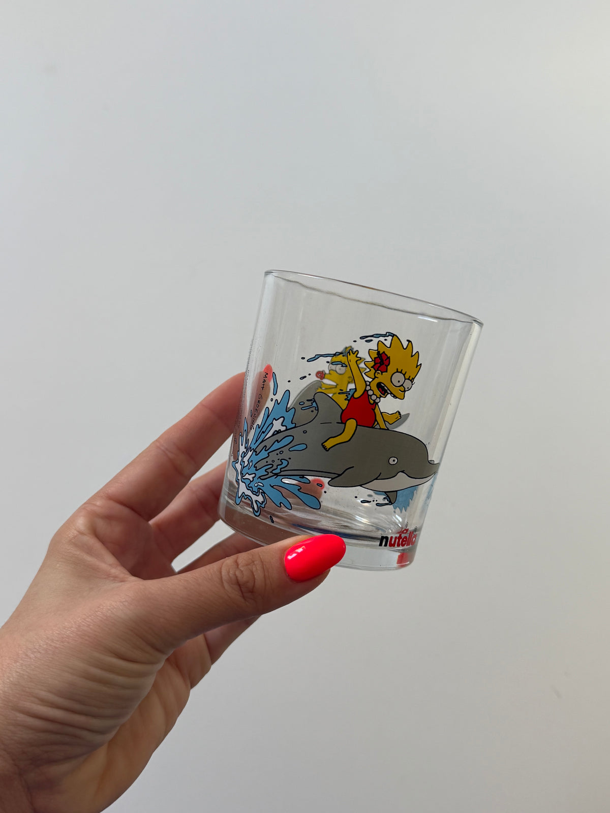 Vintage 2000 the simpsons Nutella glass tumbler