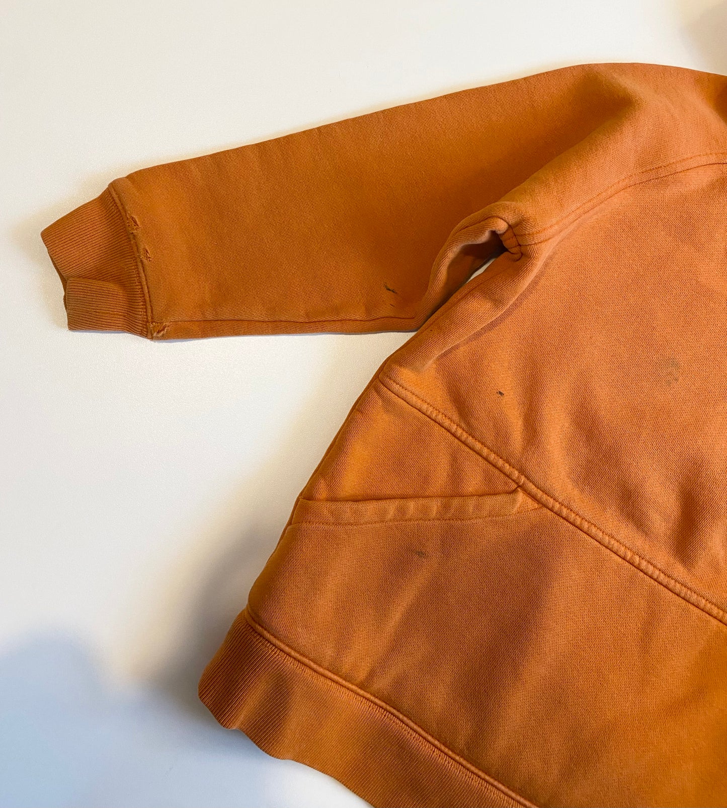 Orange carhartt hoodie. Size 8 years. Condition as shown.