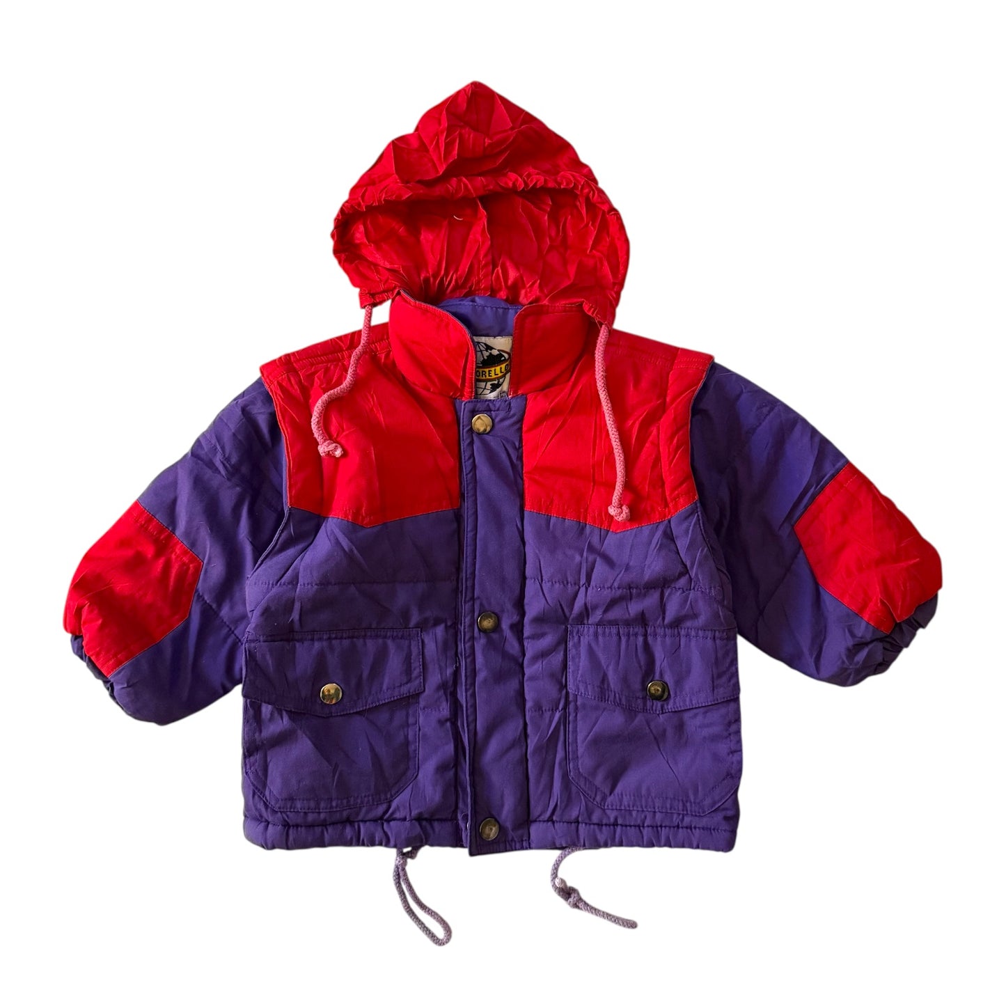 Vintage colourblock coat. Size 18 months approx