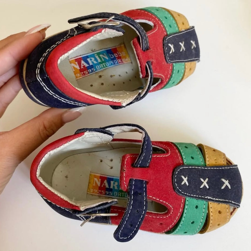 Vintage coskun club colourblock sandals size 21