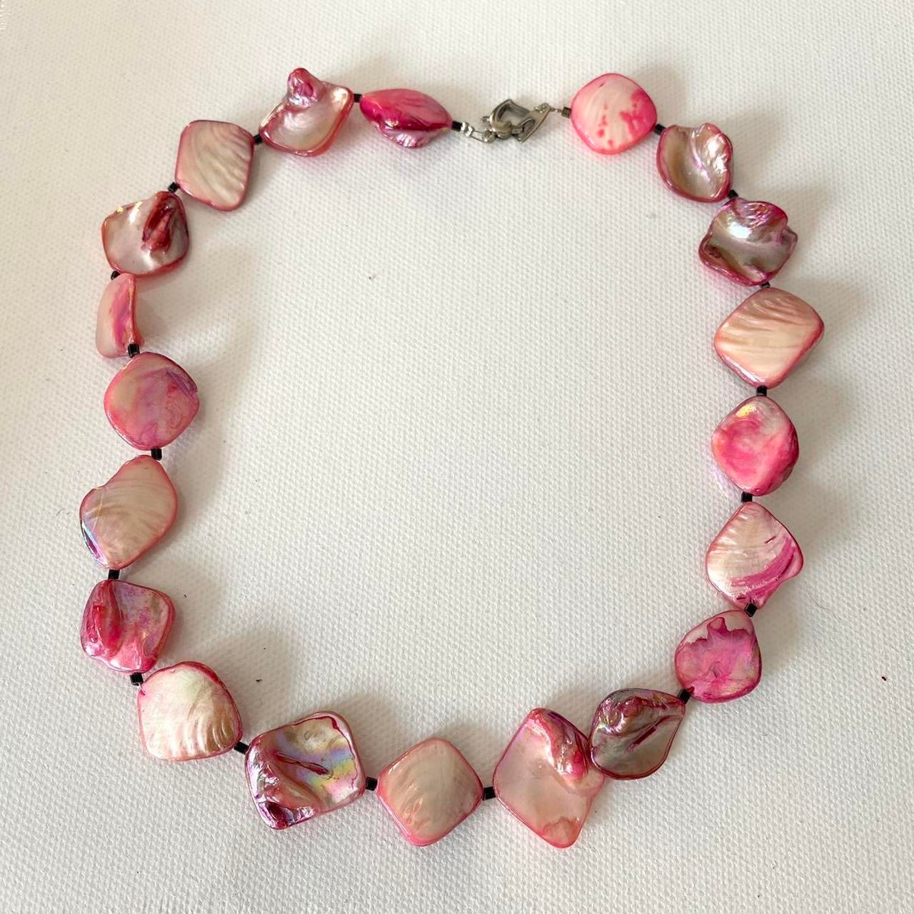 Pink vintage choker necklace