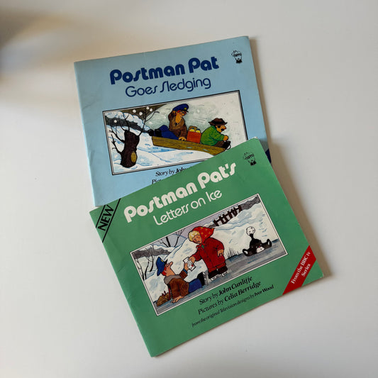 Vintage 1987 postman Pat books. Set of two