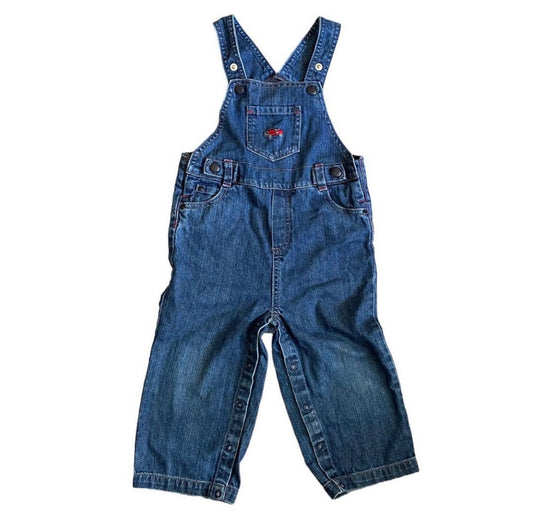 French vintage denim dungarees 18-24 months