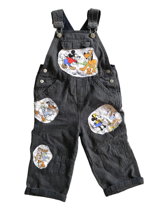 Vintage adams Mickey Mouse reworked dungarees. 2-3 years