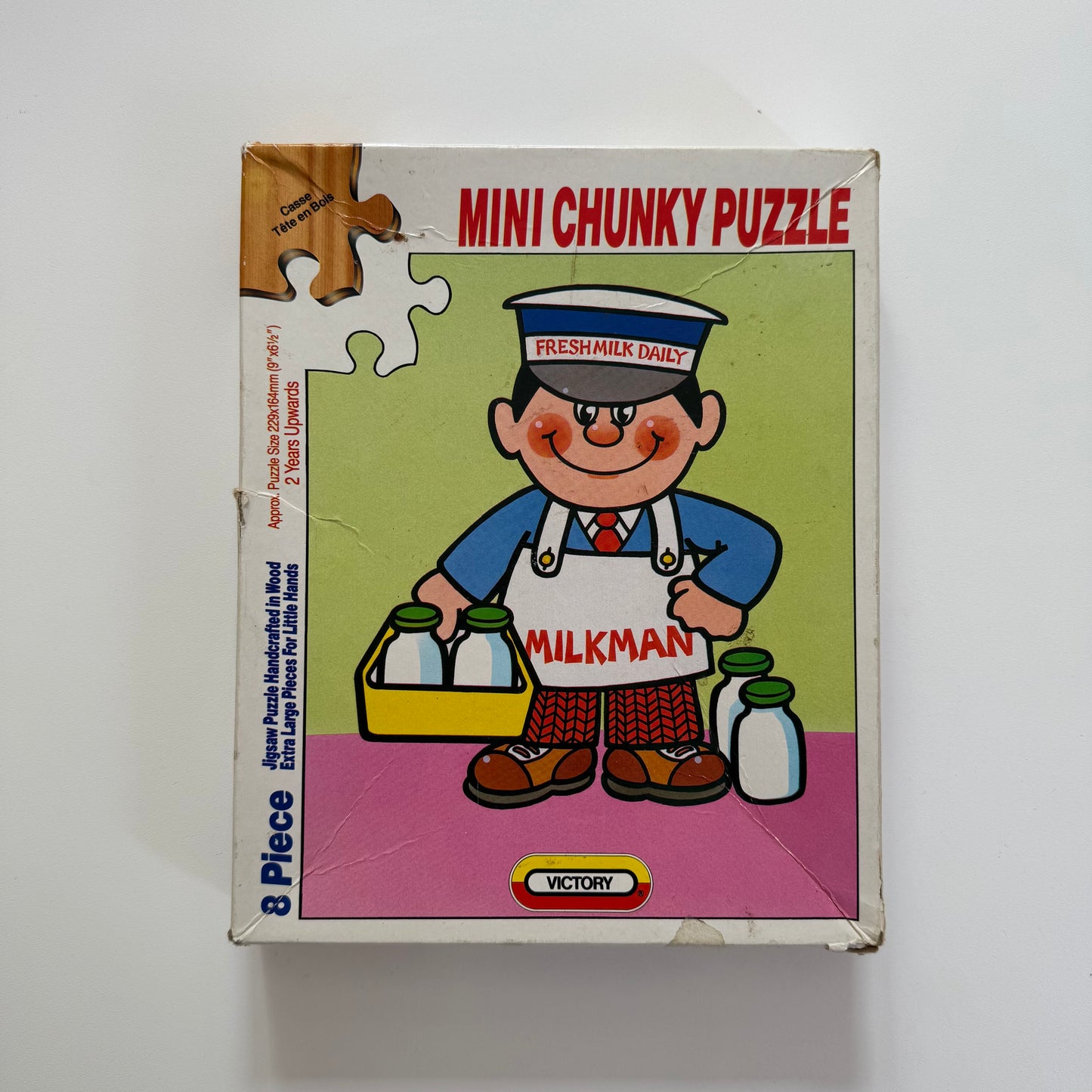 Vintage milkman wooden puzzle