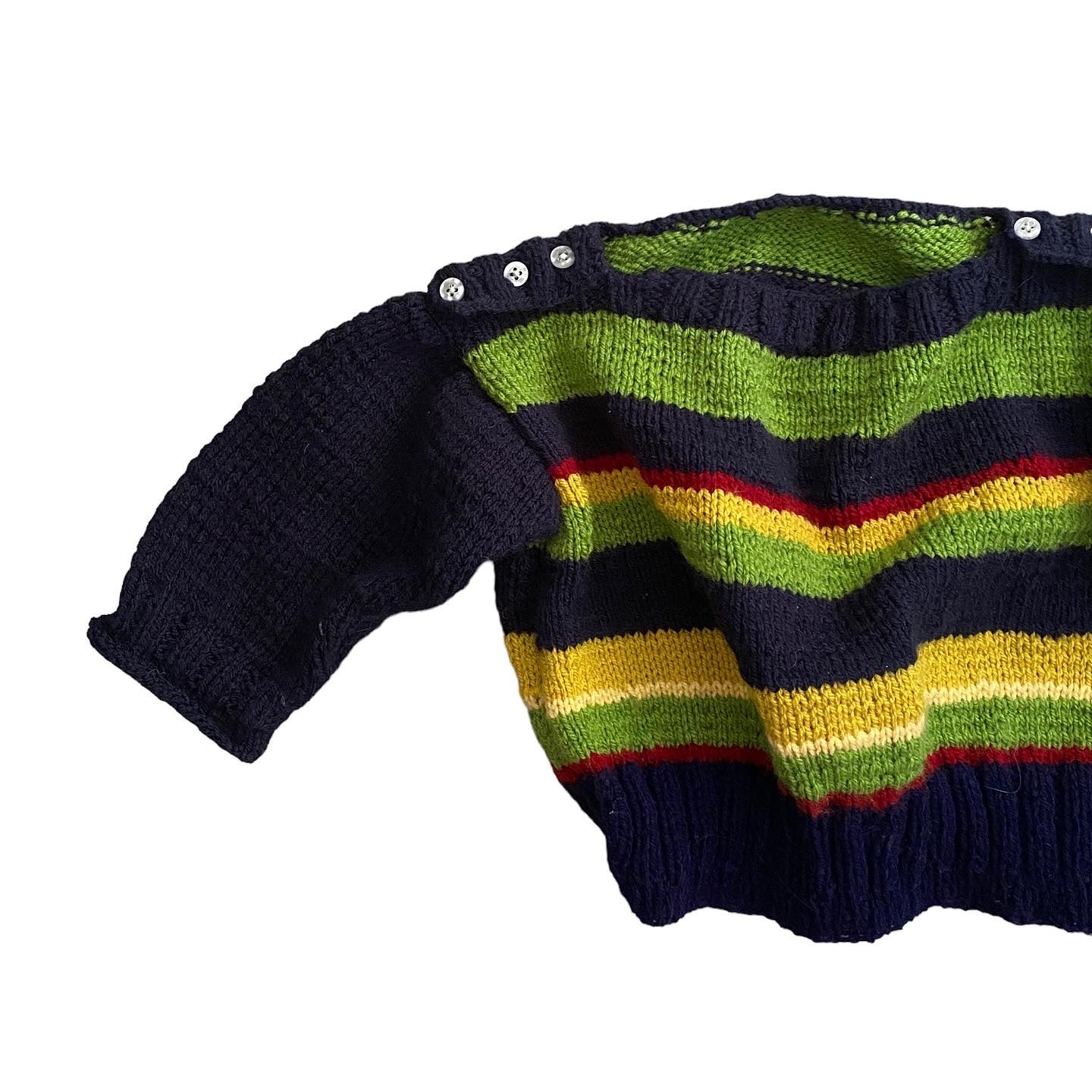 Vintage striped knitted jumper age 6 months