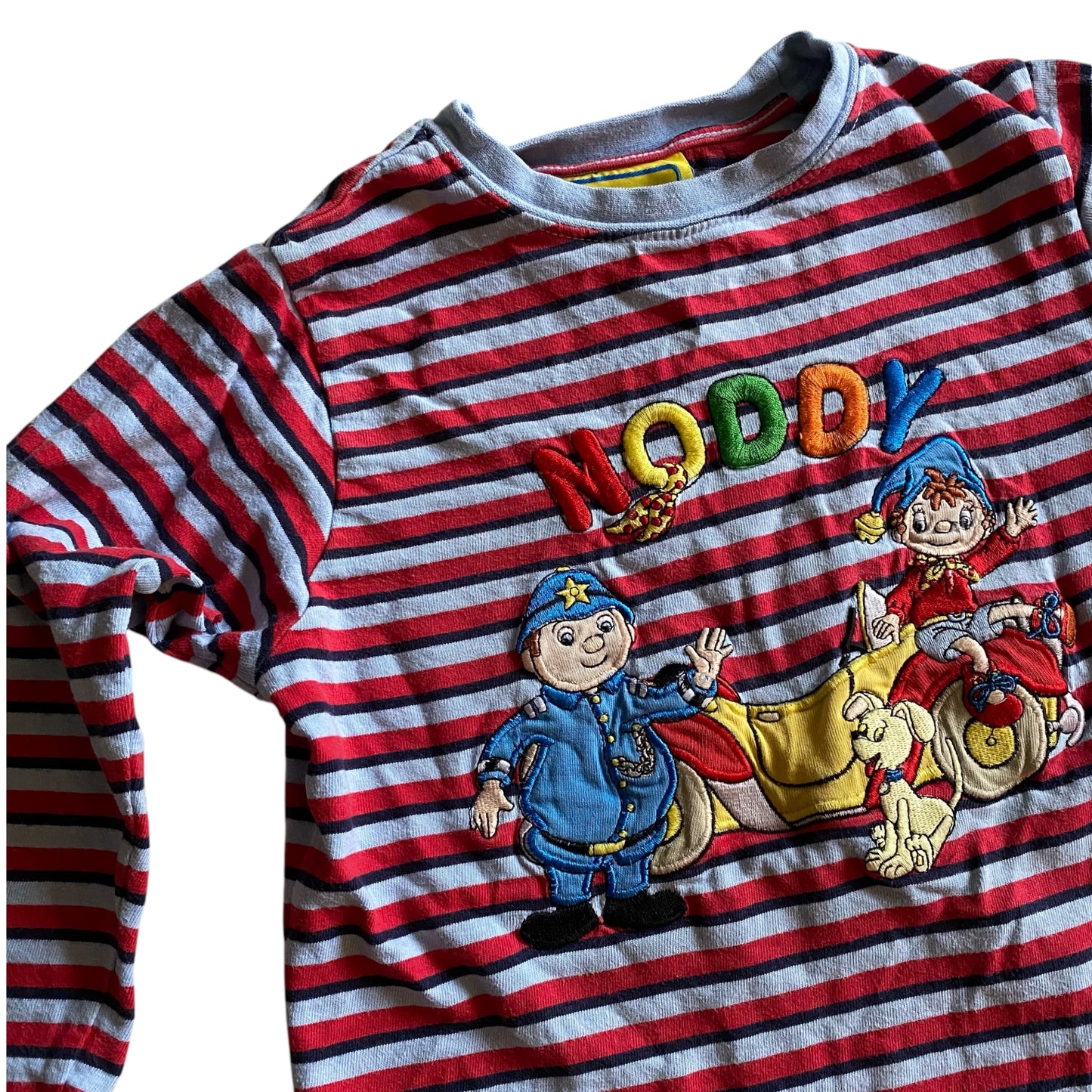 Vintage mothercare noddy striped tshirt 2-3 years