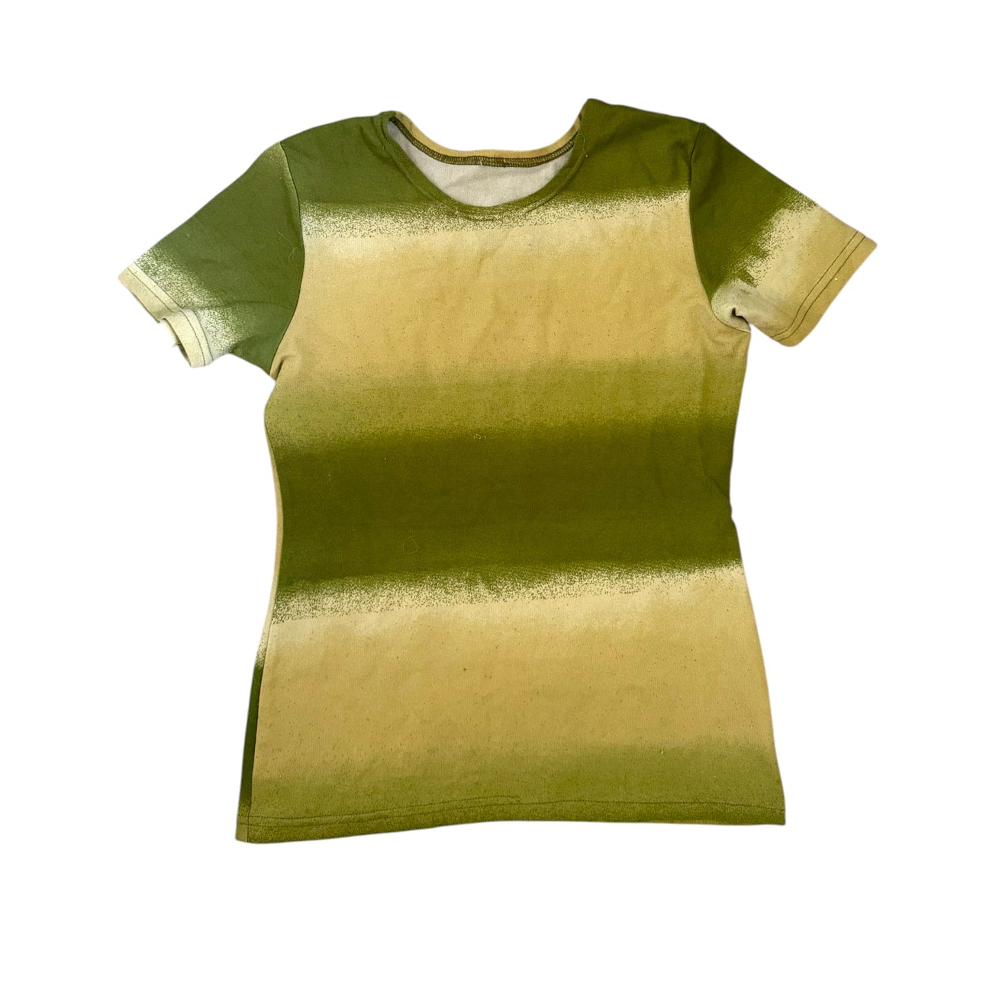 Vintage Y2K green and yellow ombre tshirt. Size 8.