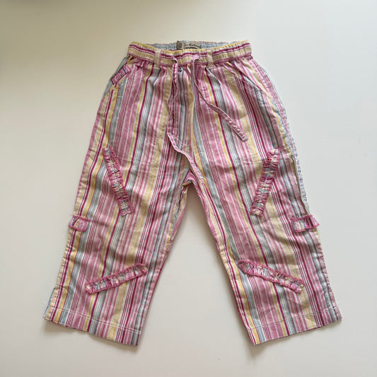 Vintage Y2K cotton striped trousers. Size 18M