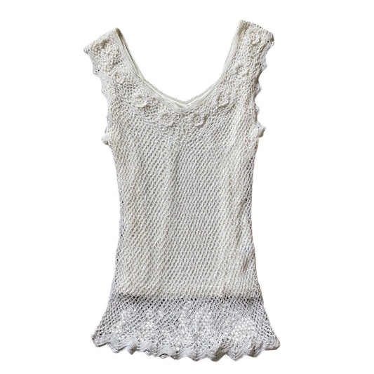 Vintage George 90’s crochet white top 

Size 8-10