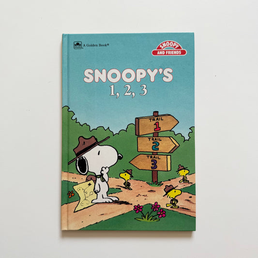 Vintage 1987 snoopy 123 book