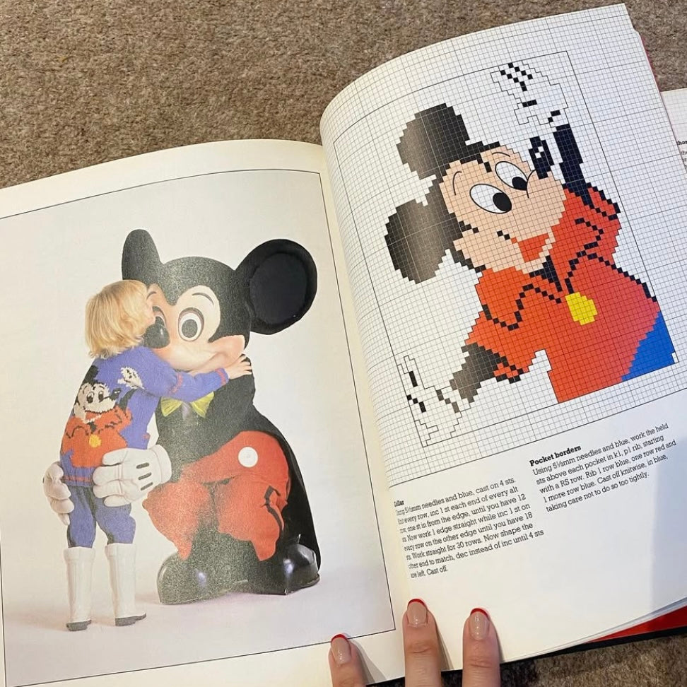 Vintage 1988 Disney knit book