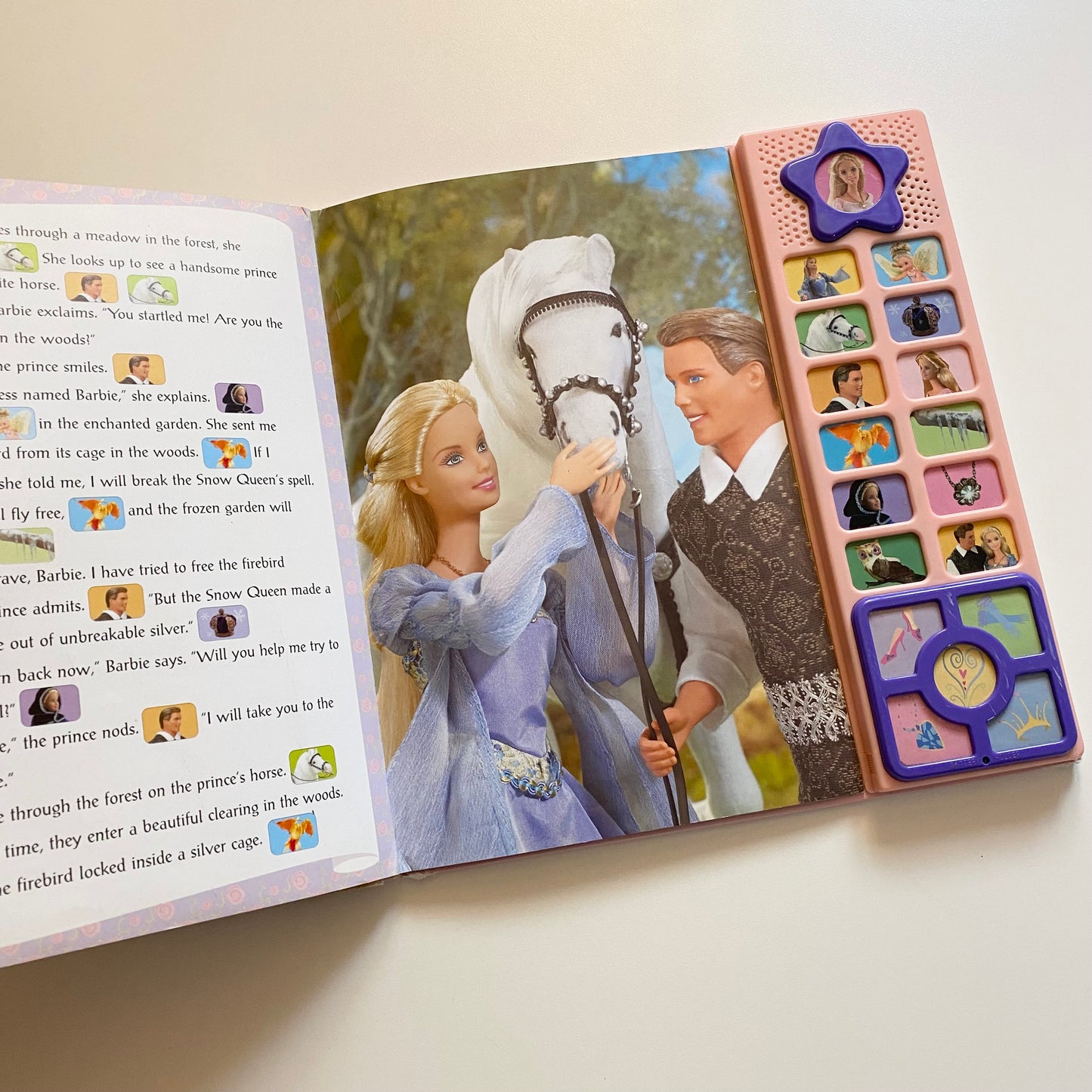 Vintage 2003 interactive sound barbie book.