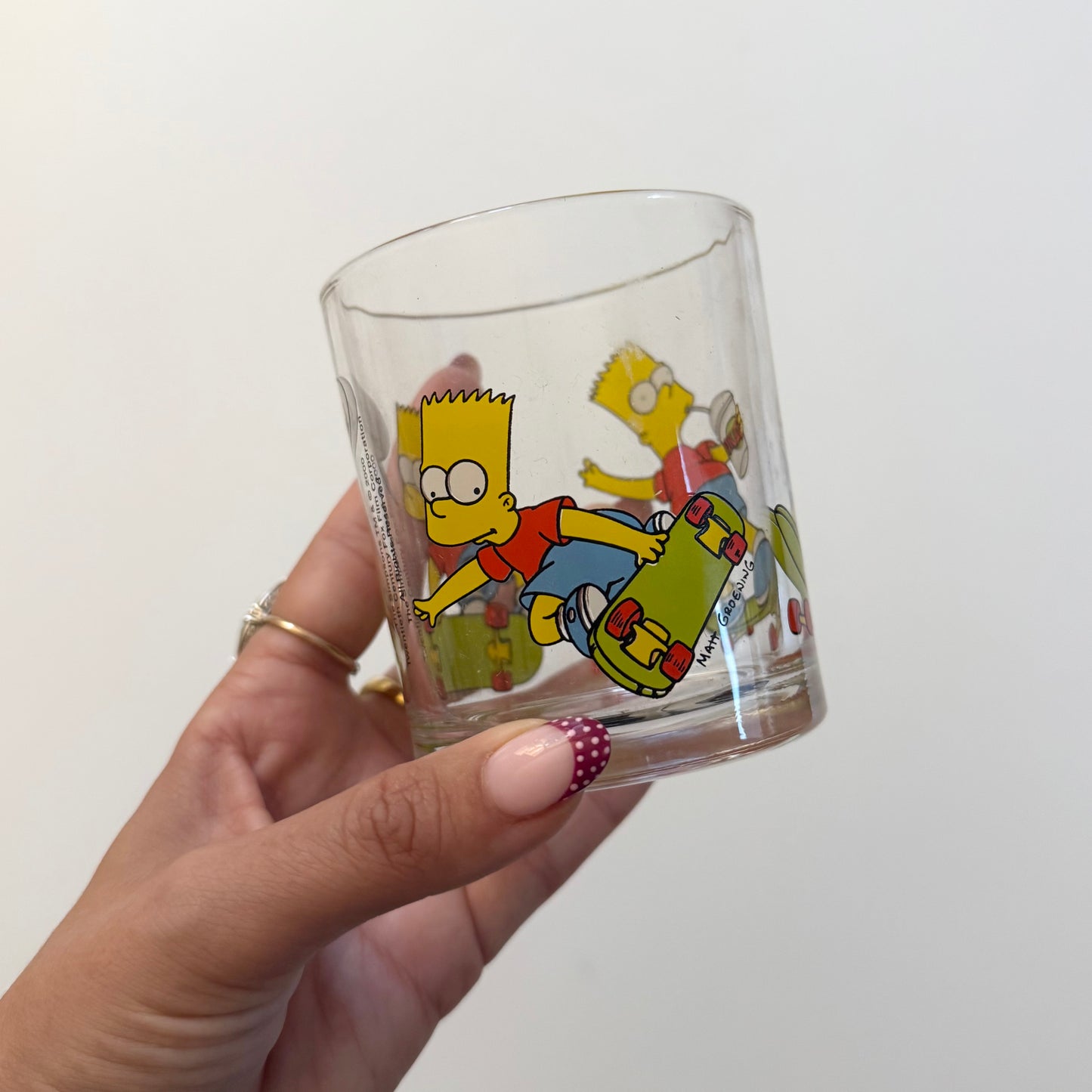 Vintage 2000 Nutella simpsons nutella glass