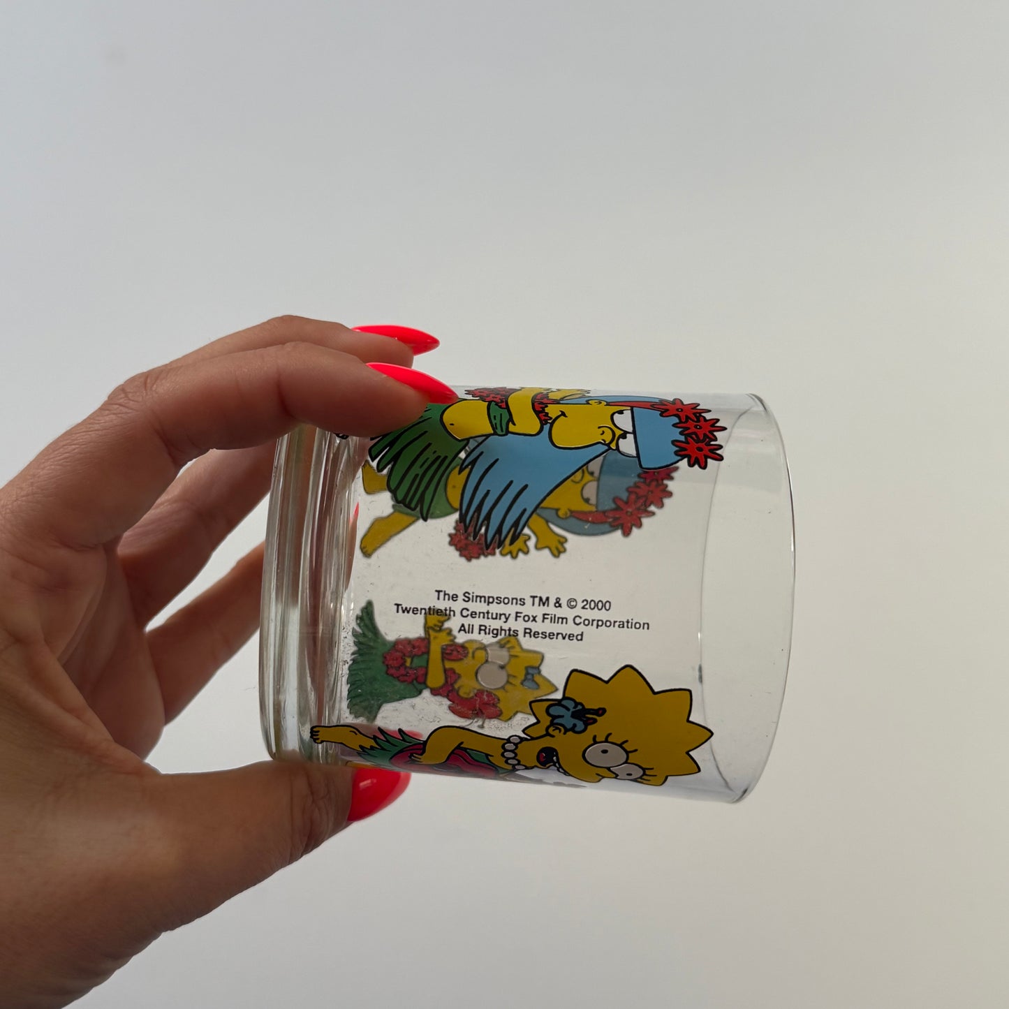 Vintage 2000 the simpsons Nutella glass tumbler