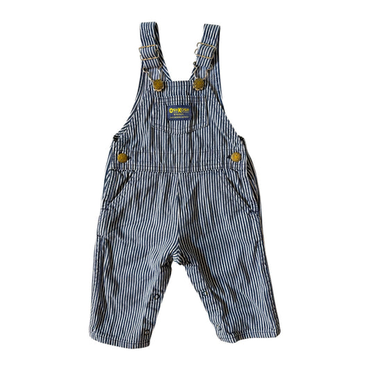 Vintage hickory stripe Oshkosh dungarees. Size 12 months