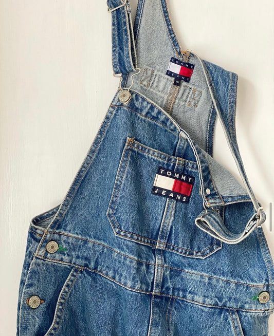 Vintage 90s Tommy Hilfiger denim dungarees 12 years