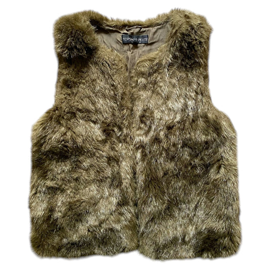 Topshop petite faux fur gilet jacket. Size 8