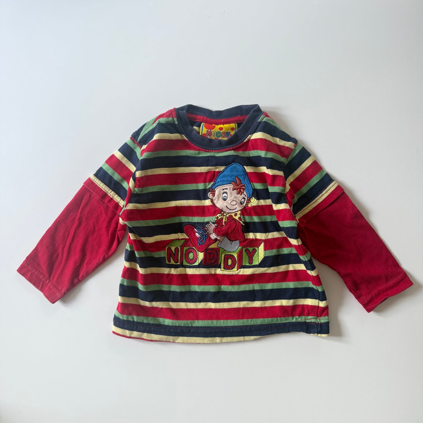 Vintage 2007 Noddy striped long sleeved top. Size 9-12 months