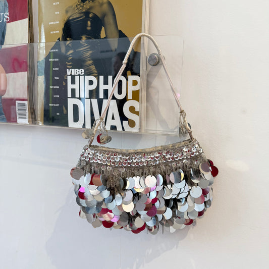 Vintage Y2K small disco sequin shoulder bag