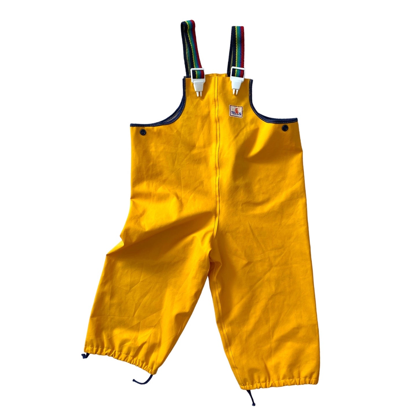 Vintage yellow waterproof overalls size 2-3 years