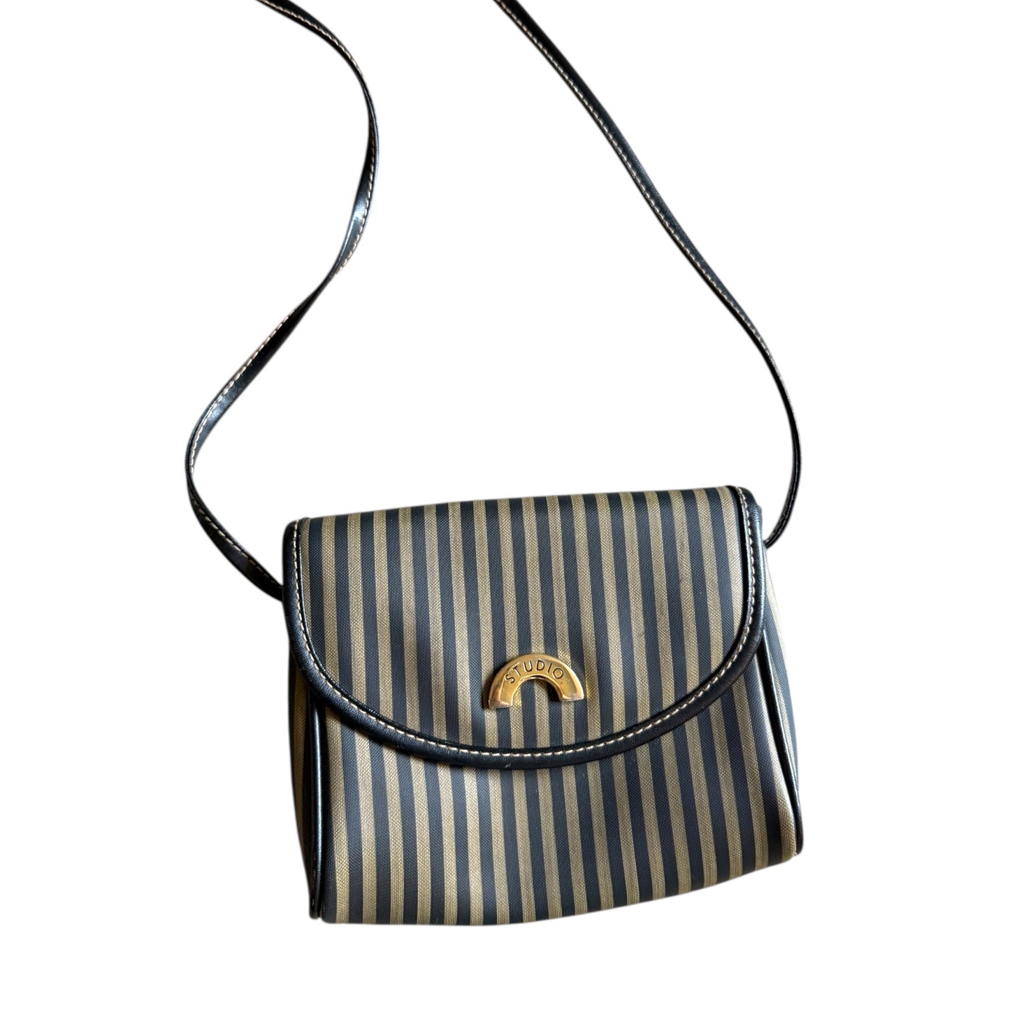 Vintage striped cross body bag