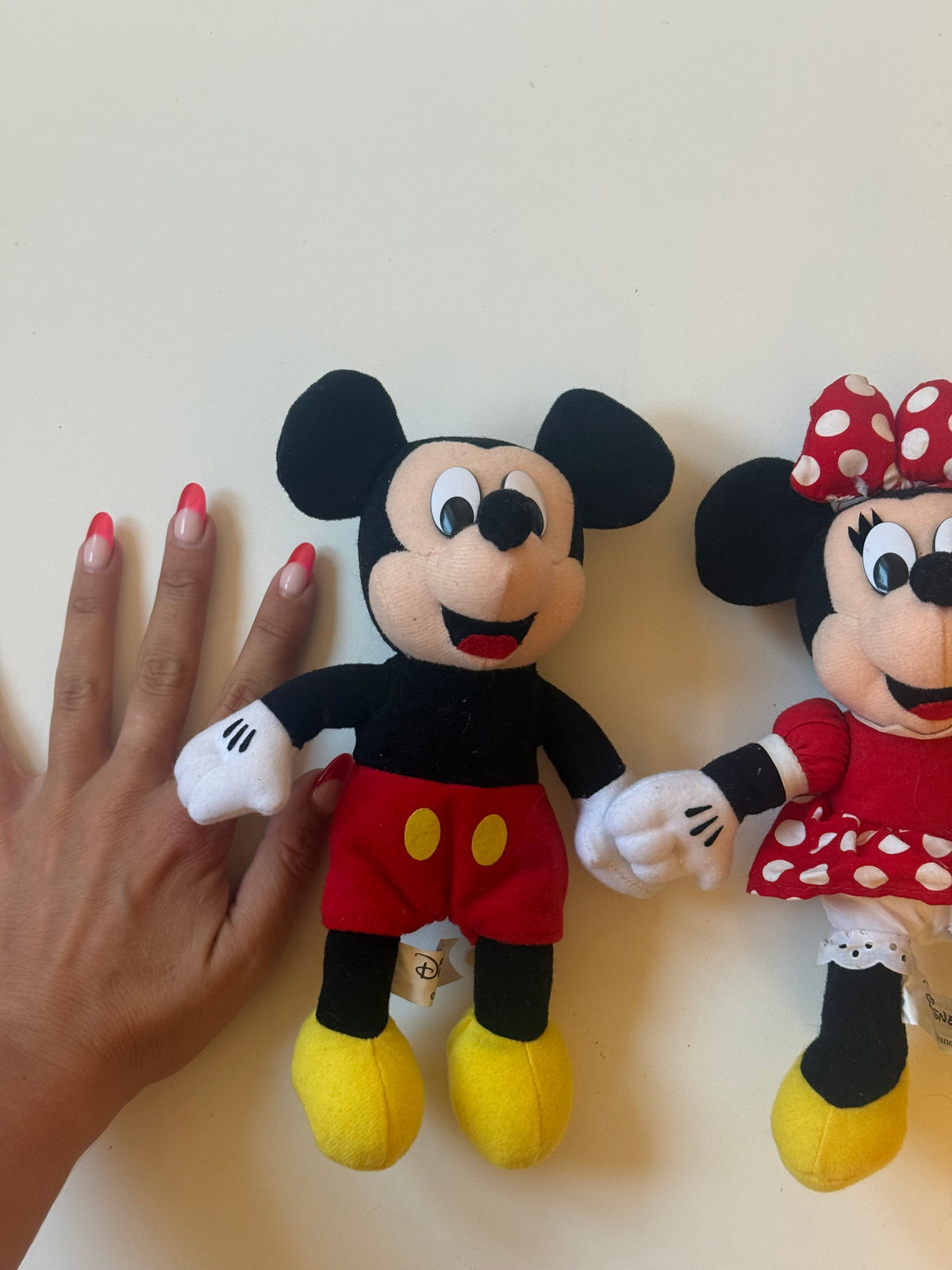 Set of two Mickey & Minnie plush teddies
