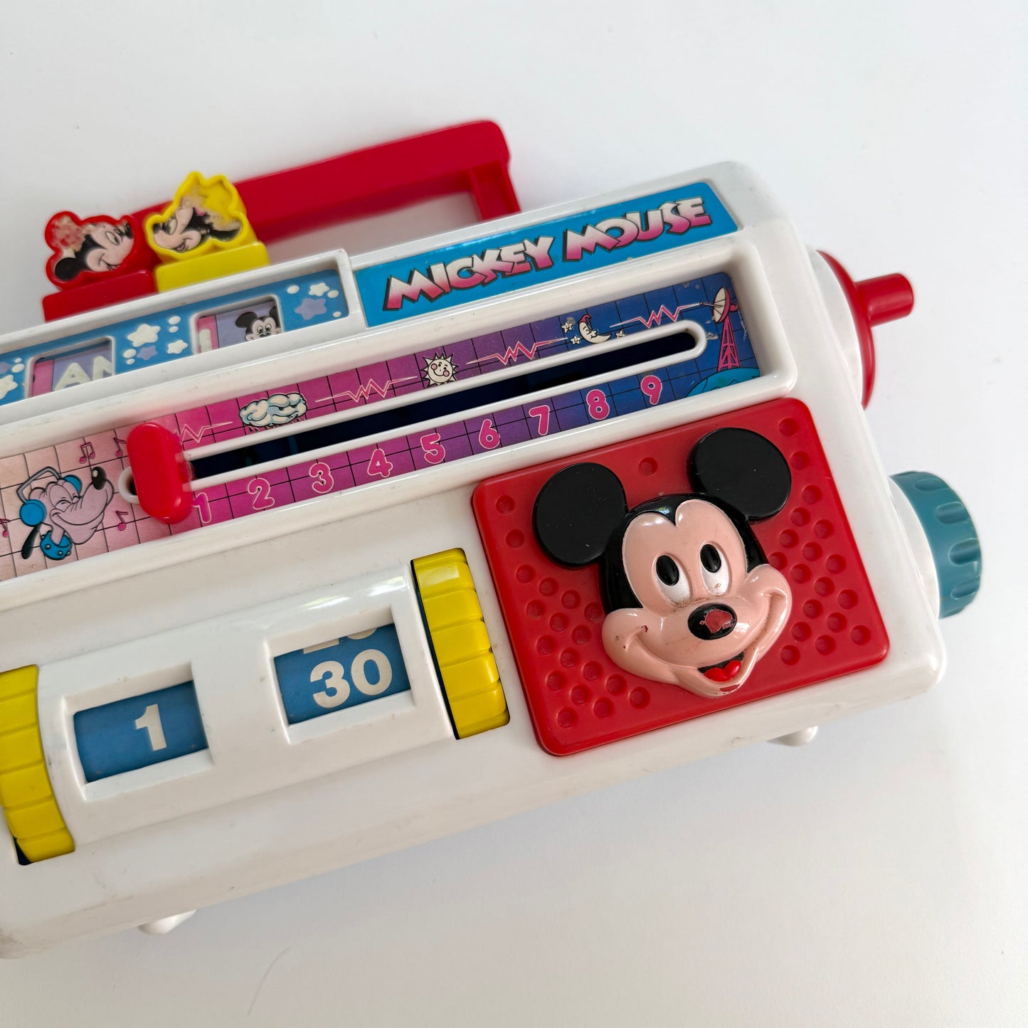 Vintage Mickey Mouse radio toy. Has signs of use as shown.