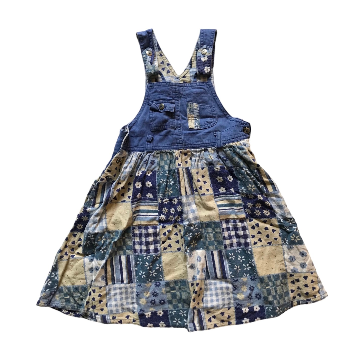 Vintage Adam’s patchwork pinafore dress. 2 years