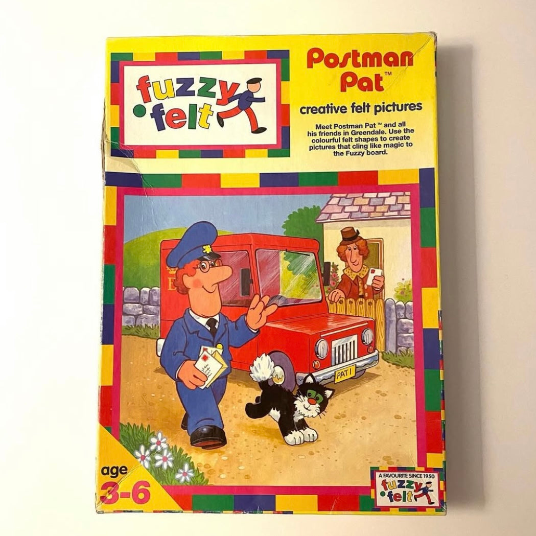 Vintage fuzzy felt postman Pat.