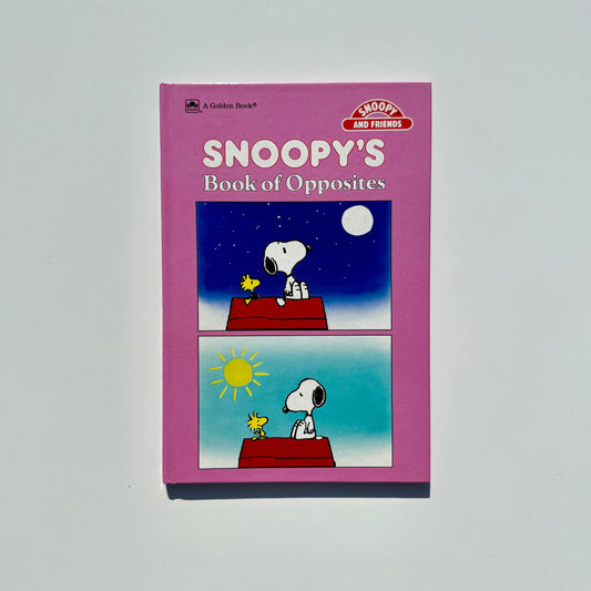 Vintage 1987 snoopy opposites book