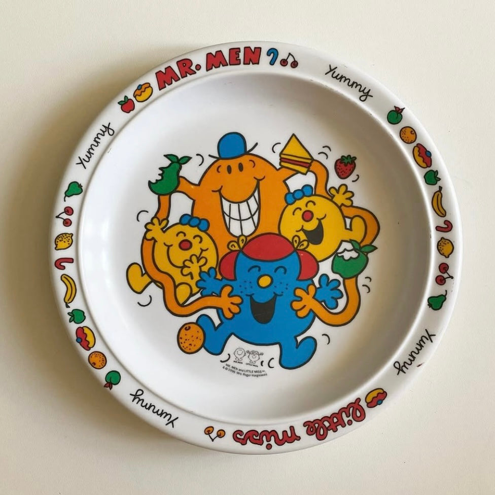 Vintage 1996 Mr men / little miss plastic plate.