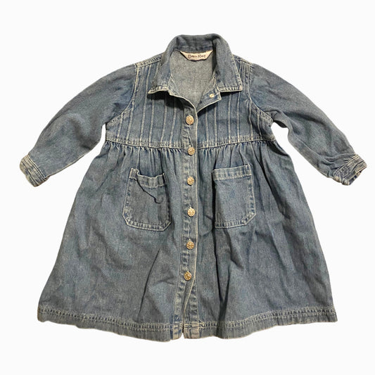 Vintage Billie ray denim button dress age 12-18 months