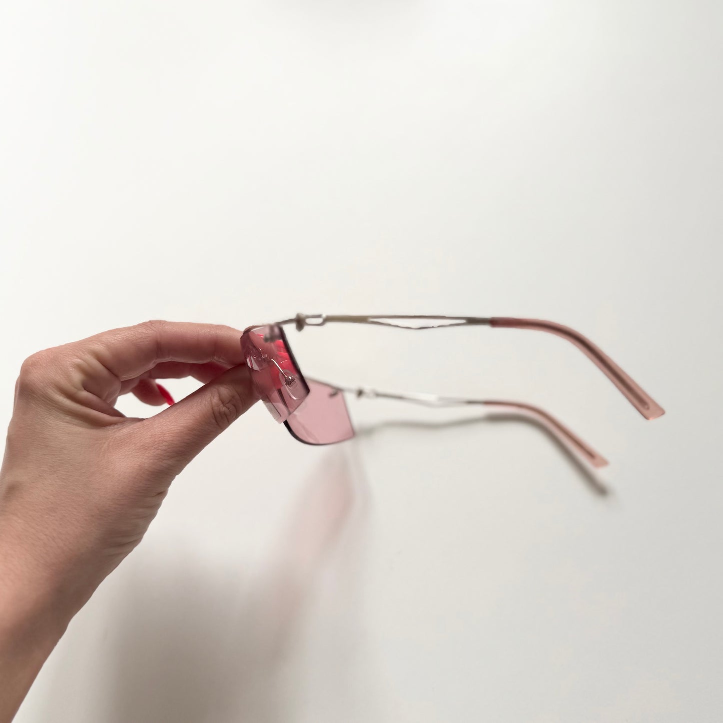 Summery Y2k vintage  pink rectangular sunglasses