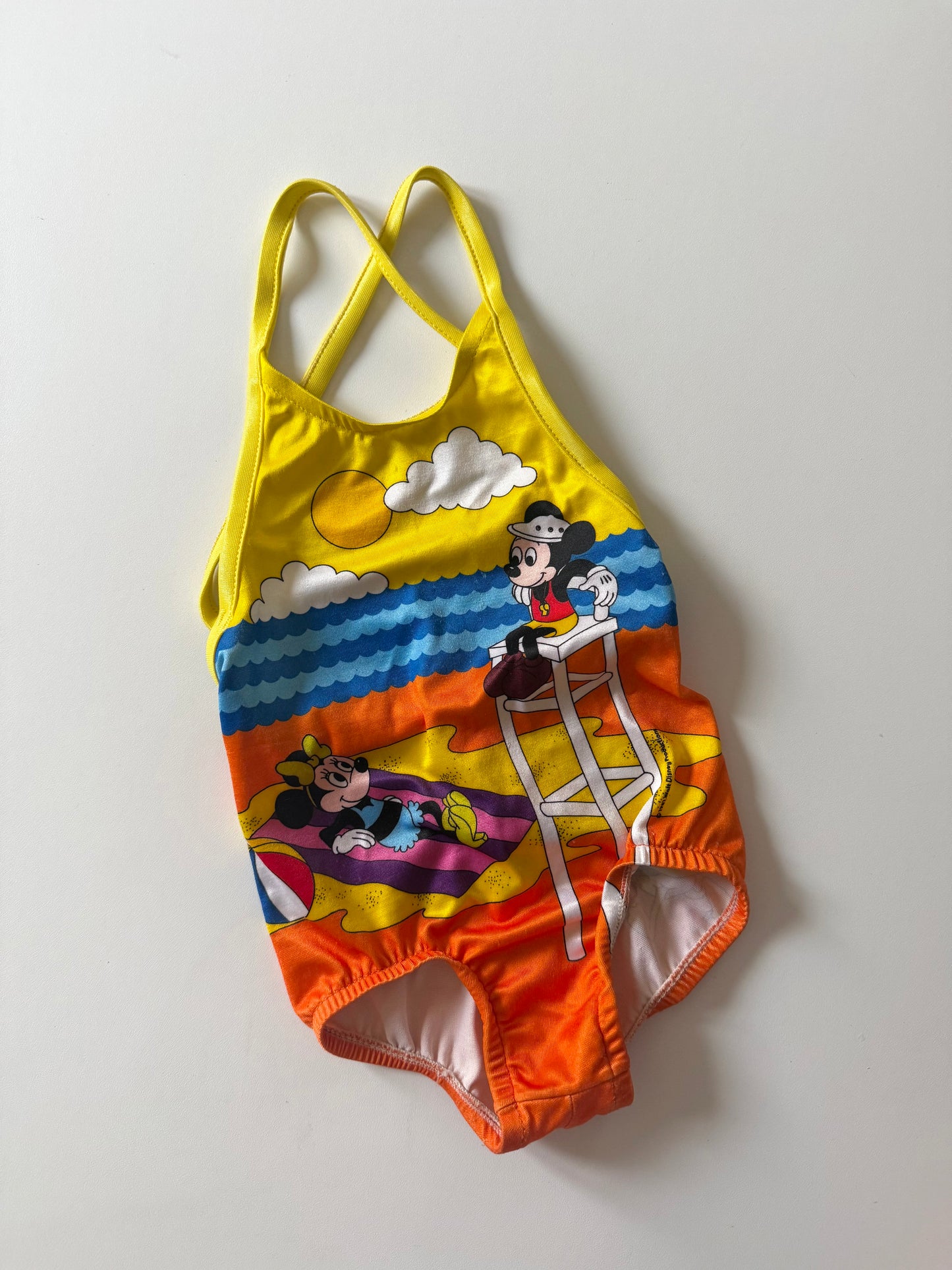 Vintage Disney Mickey Mouse swimsuit. Size 2-3 years