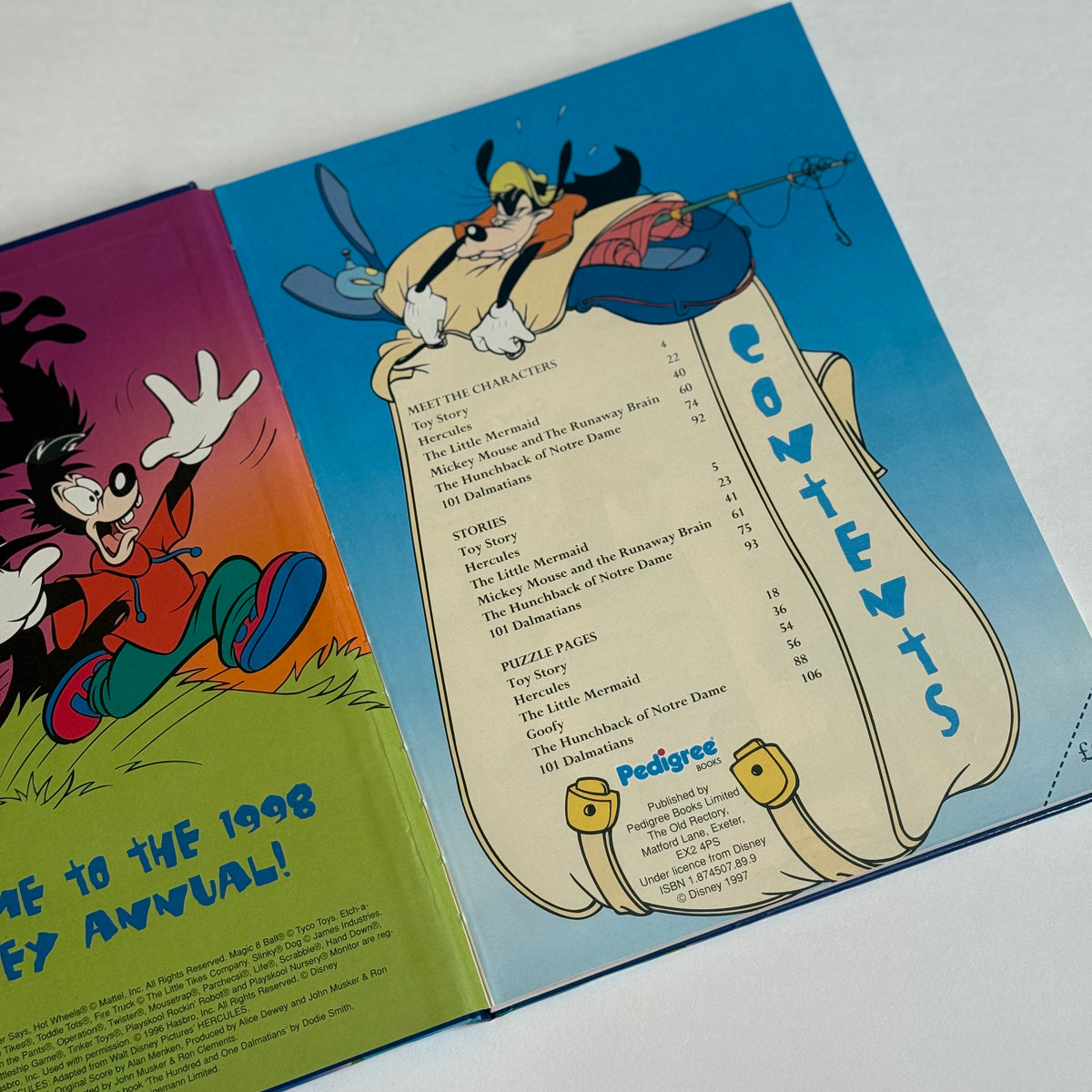 Vintage Disneyland 1998 annual. Some pages have pencil.