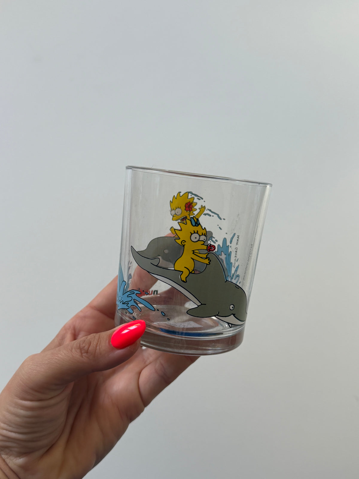 Vintage 2000 the simpsons Nutella glass tumbler
