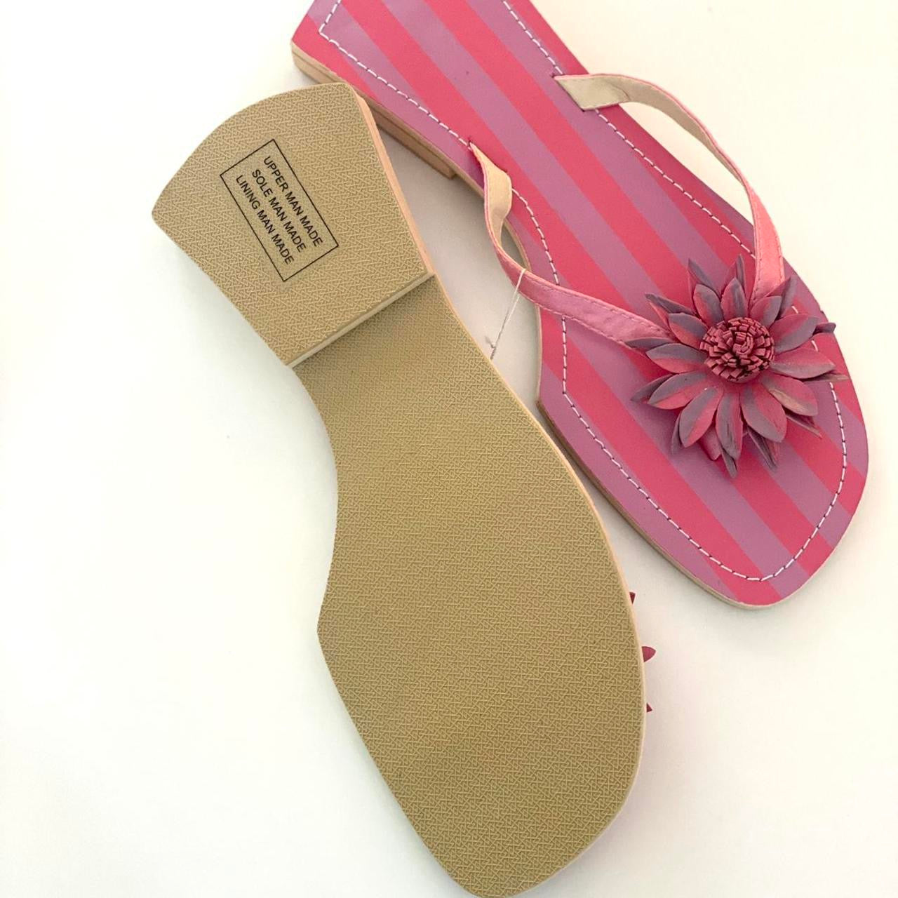 Y2K style summery pink flip flops with flower design. BNWT

Size 38/5.