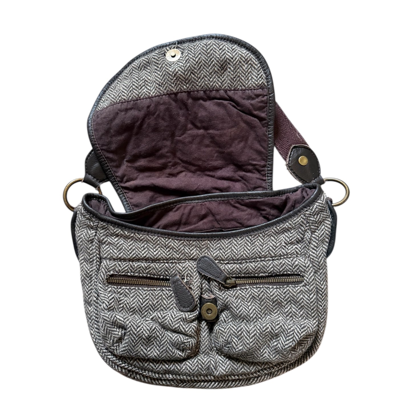 Vintage fat face Y2K tweed shoulder bag