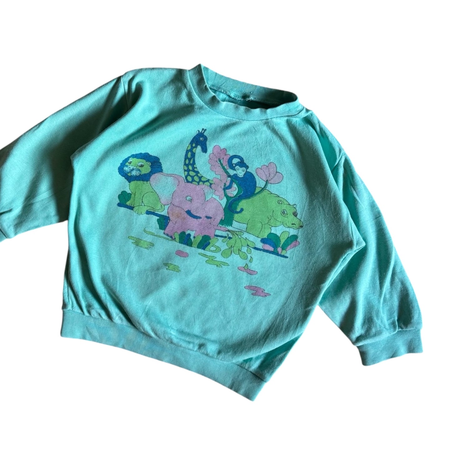 Vintage safari animal sweatshirt. Approx 2 years
